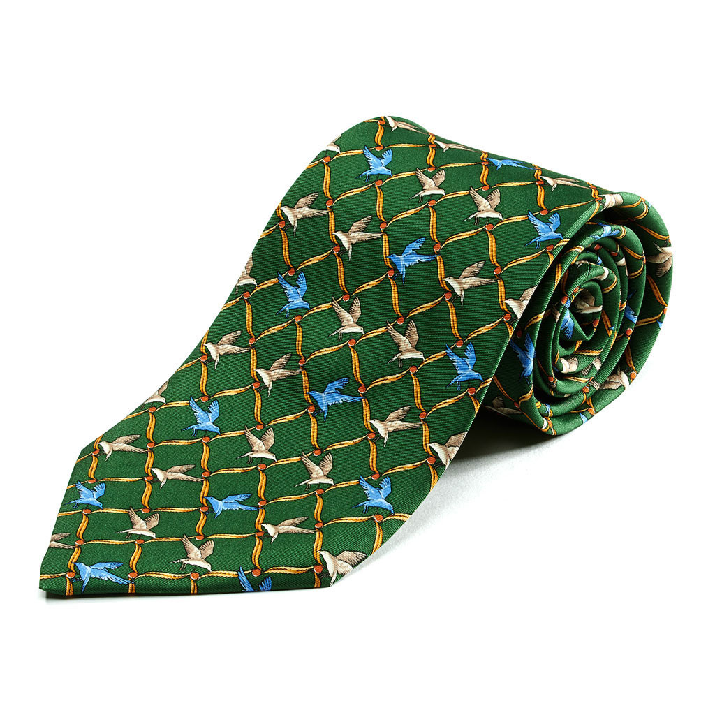100% Silk Handmade Hawk on the Wing Tie in Many Colors