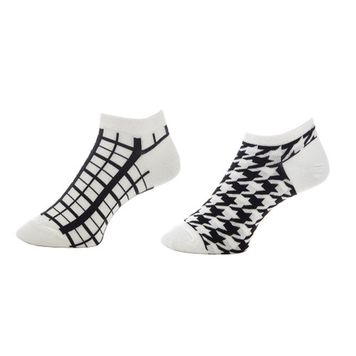 Across the Grid Geometric Ladies Anklets Set of 2