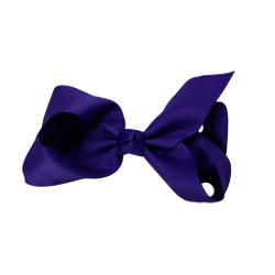Greatlookz Dark Purple Grosgrain Hair Bow with Extra Large Clip