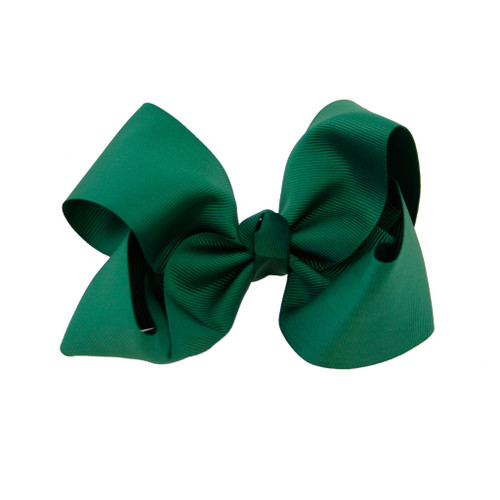 Greatlookz Hunter Green Grosgrain Hair Bow with Extra Large Clip