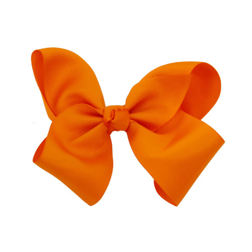 Greatlookz Orange Grosgrain Hair Bow with Extra Large Clip
