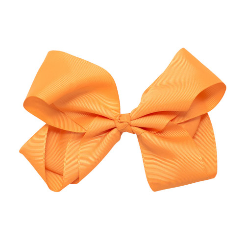 Greatlookz Orange Sherbet Grosgrain Hair Bow with Extra Large Clip