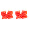 Neon Orange Grosgrain Hair Bows with XL Alligator Clip Set of 2