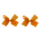 Orange Sherbet Grosgrain Hair Bows with XL Alligator Clip Set of 2