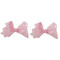 Pink Grosgrain Hair Bows with XL Alligator Clip Set of 2
