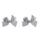 Silverlight Gray Grosgrain Hair Bows with XL Alligator Clip Set of 2