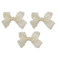 Ivory Grosgrain Hair Bows with XL Alligator Clip Set of 3