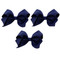 Navy Blue Grosgrain Hair Bows with XL Alligator Clip Set of 3