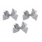 Silverlight Gray Grosgrain Hair Bows with XL Alligator Clip Set of 3