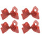 Coral Grosgrain Hair Bows with XL Alligator Clip Set of 4