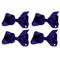 Dark Purple Grosgrain Hair Bows with XL Alligator Clip Set of 4