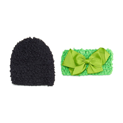 Colorful Cottontail Set of 2 Infant Crochet Headband and Cap