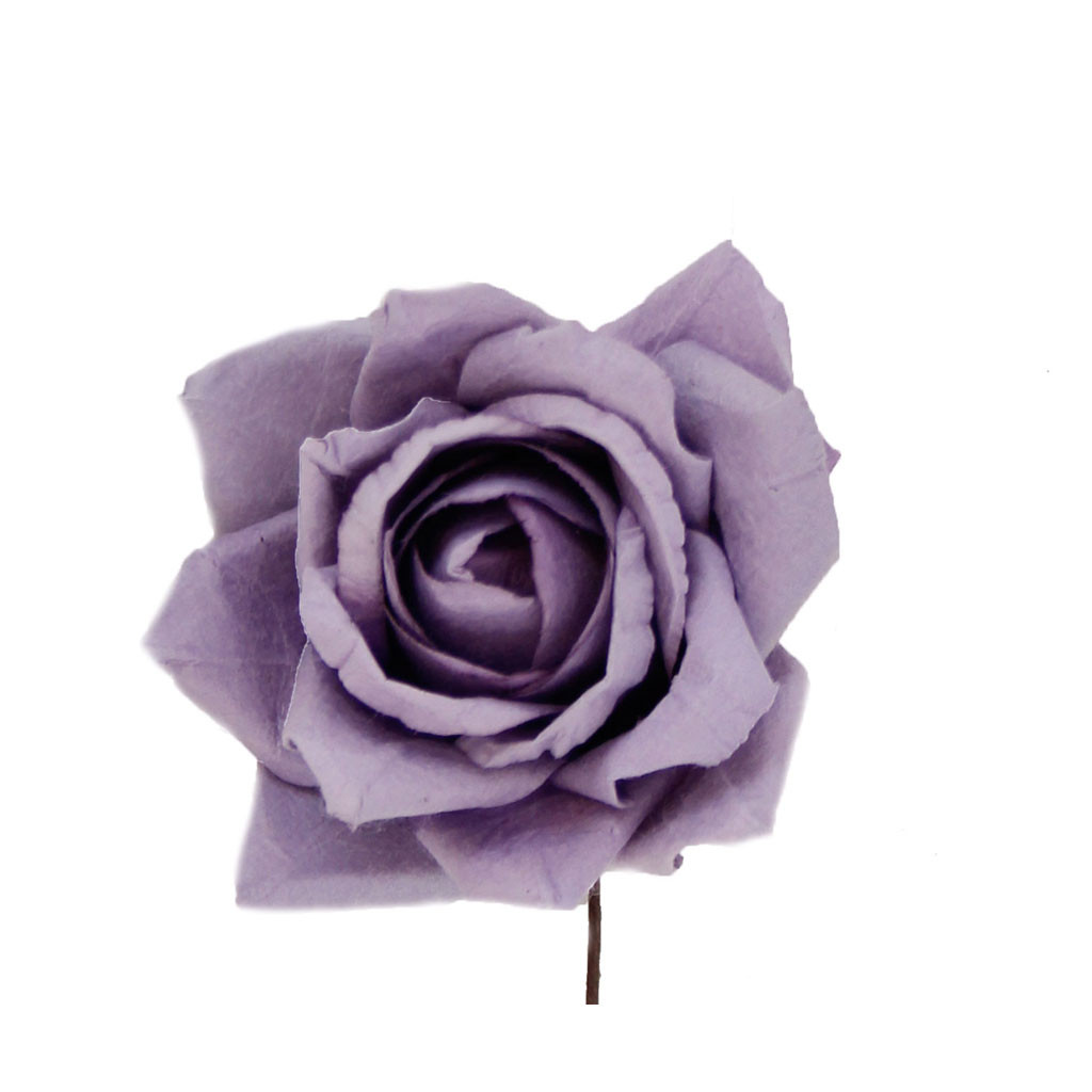 Decorative Handmade Roses set of 12 in Lavender in Many Colors