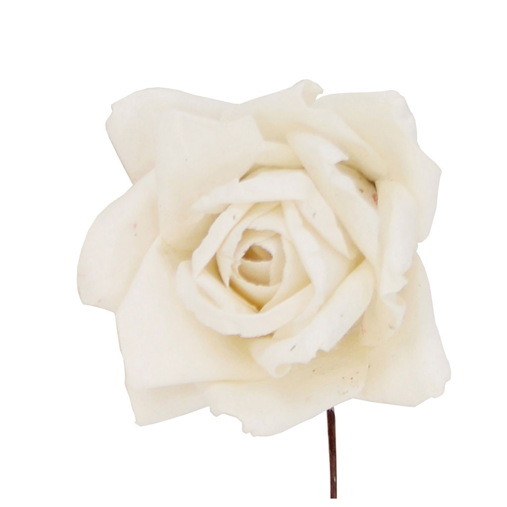 Decorative Handmade Roses set of 12 in Ivory in Many Colors