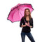 Preppy Pink Polka Dot Parasol Umbrella with Organza Trim