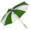 Golf Umbrella in Forest Green & White Colors with Wooden Shaft