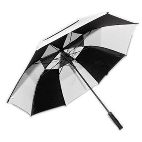 Professional Fiberglass Golf Umbrellas in Black & White Colors