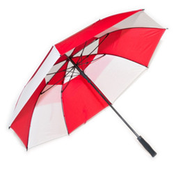 Fiberglass Golf Umbrellas with Red and White Stripes
