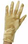 Gold Short Wrist Satin Gloves