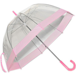 See Thru Greatlookz Bubble Umbrella with Pink Trim