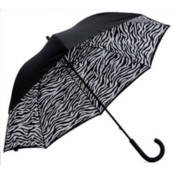 Unique Umbrella with Zebra Print Inside