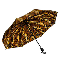 Wild Child Compact Triple-fold Umbrella with Tiger Print