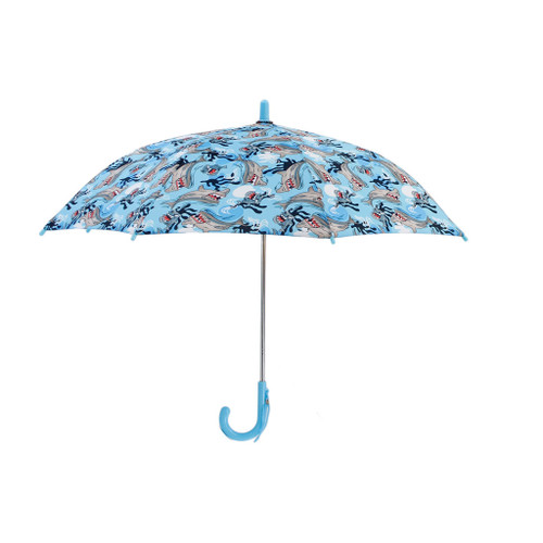 Shark Slam Childrens Umbrella with Fierce Shark Print Canopy