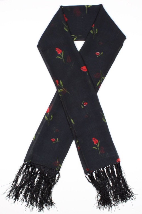 Black with Red Roses