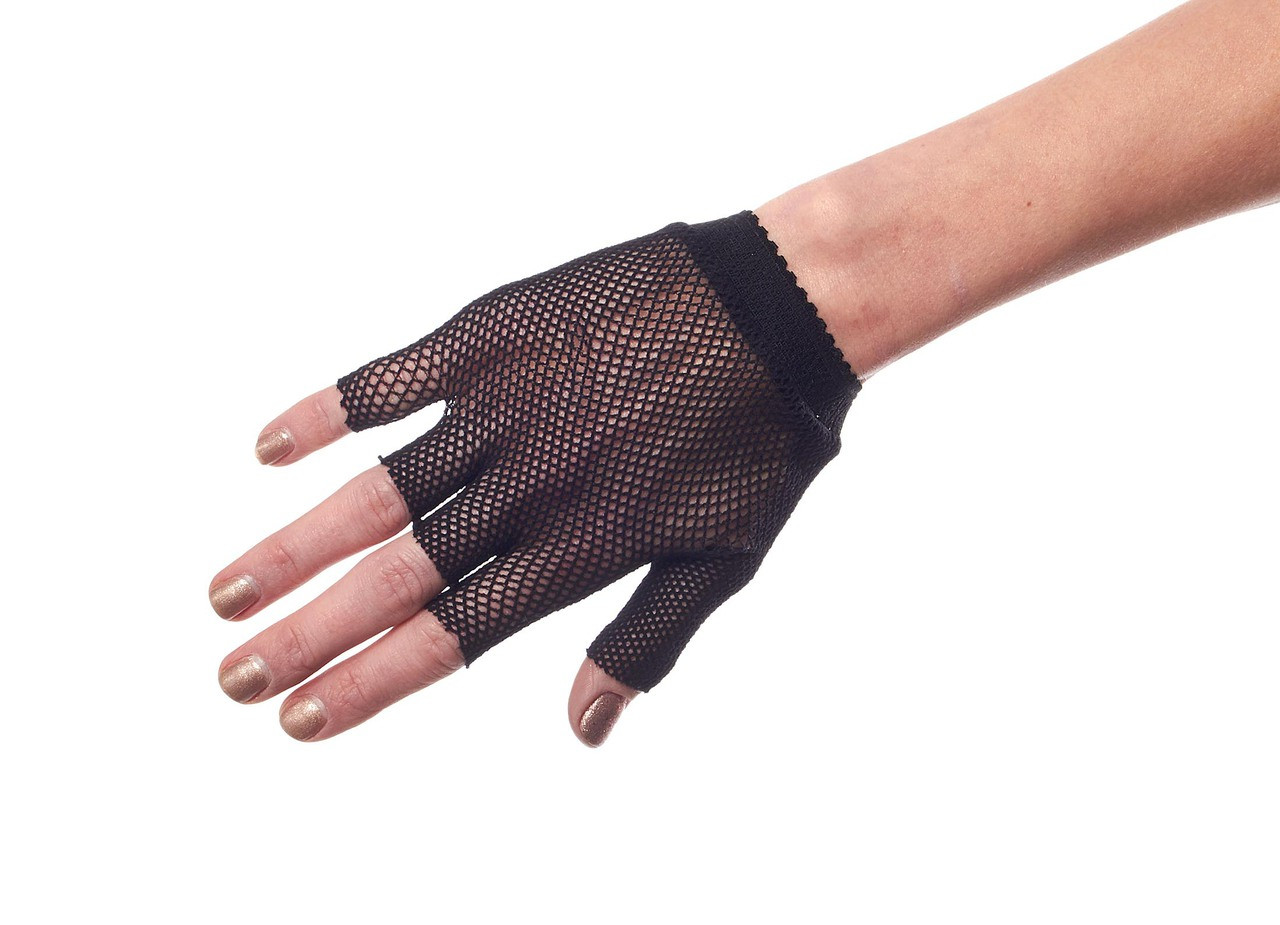 Close to Midnight Half Finger Fishnet Gloves