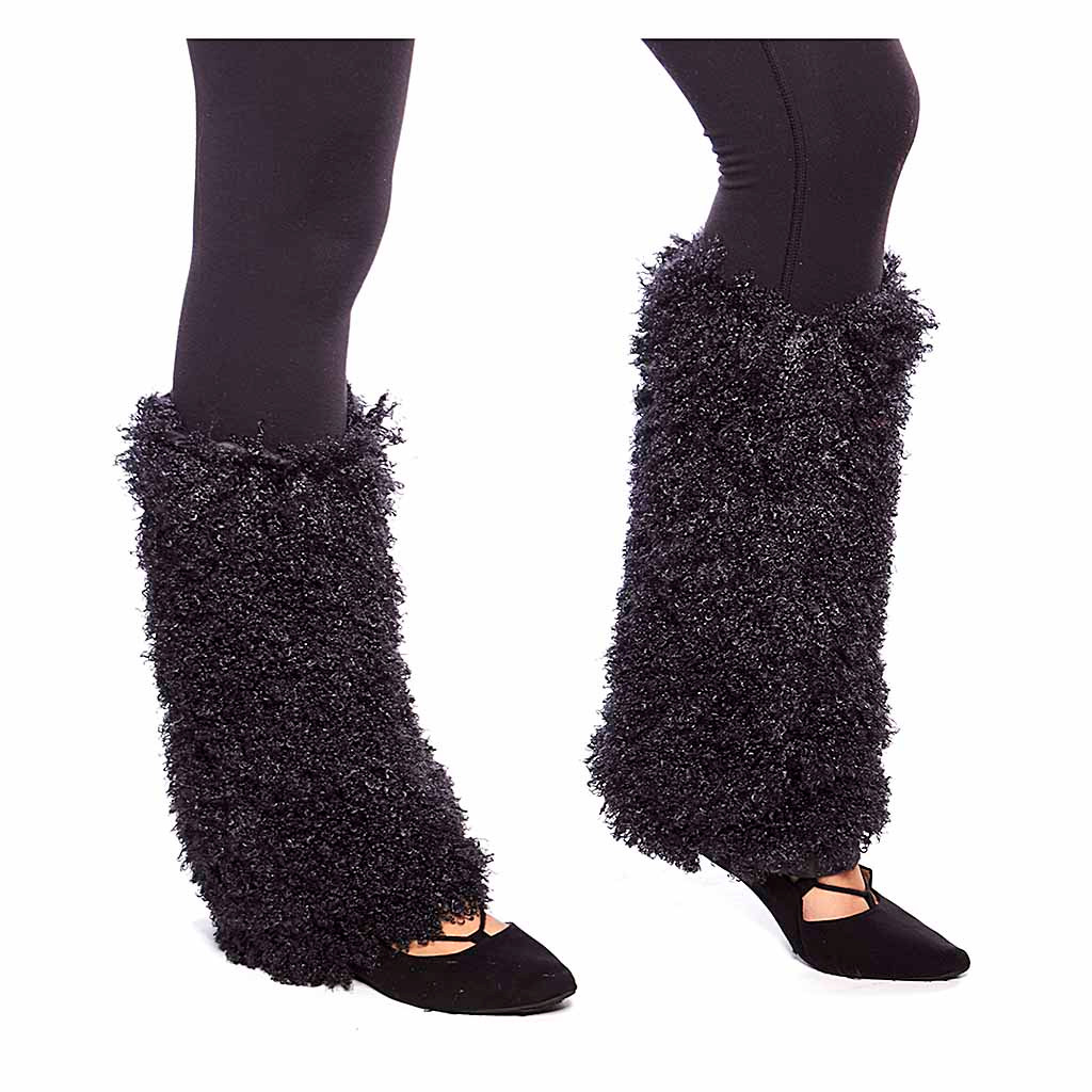 Furry Poodle Knit Winter Leg Warmers with Lining