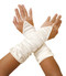 White  Fingerless Ruched Gloves Back Photo
