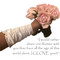 Side view Ivory Fingerless Ruched Gloves