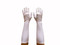 White Beaded Wedding Gloves