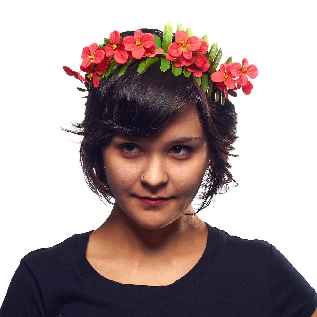 Hippie Love Flower Garland Crown Hair Wreath in Many Colors
