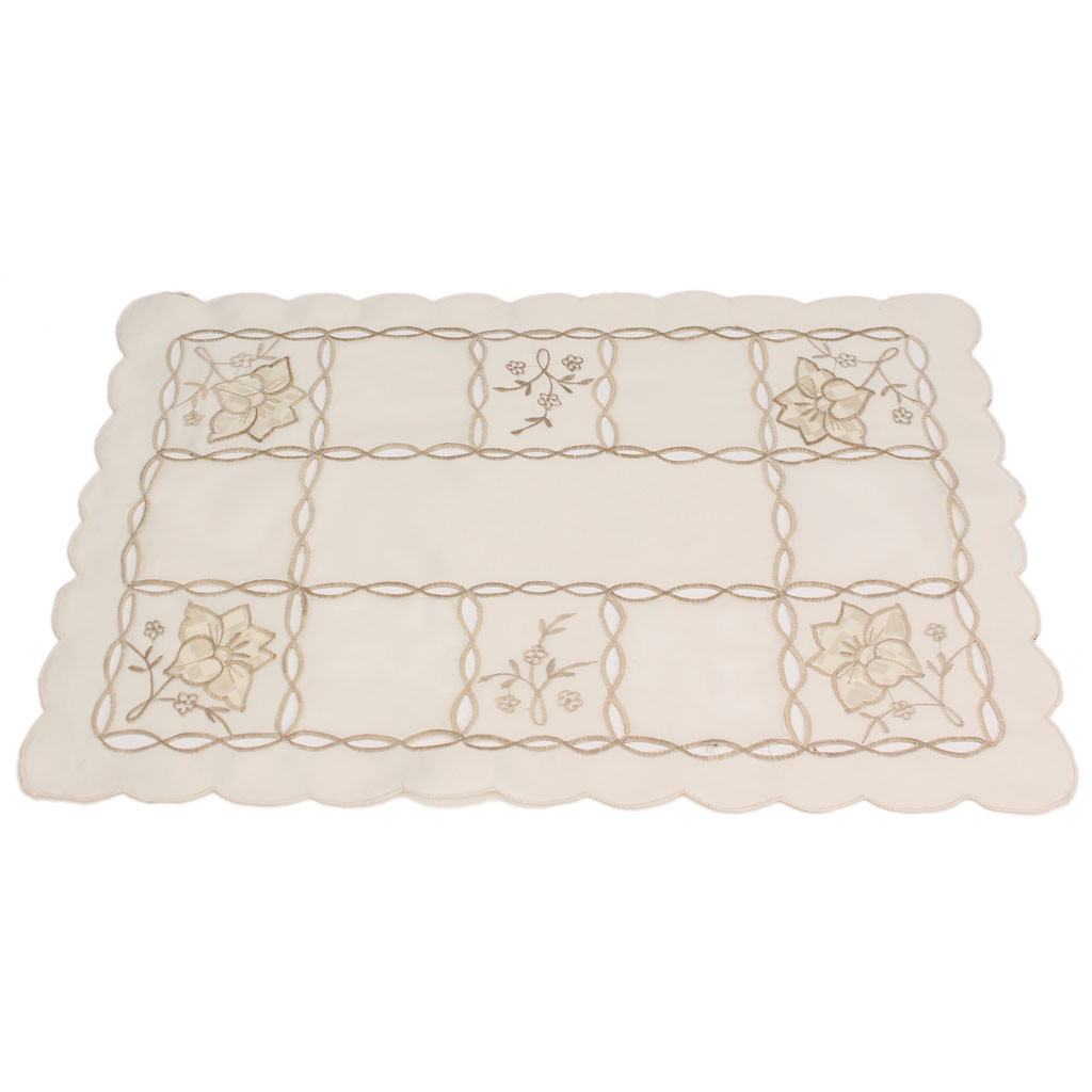 Set of 2 Embroidered Floral Placemats in Many Colors