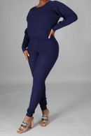 Ribbed sweater and pants set