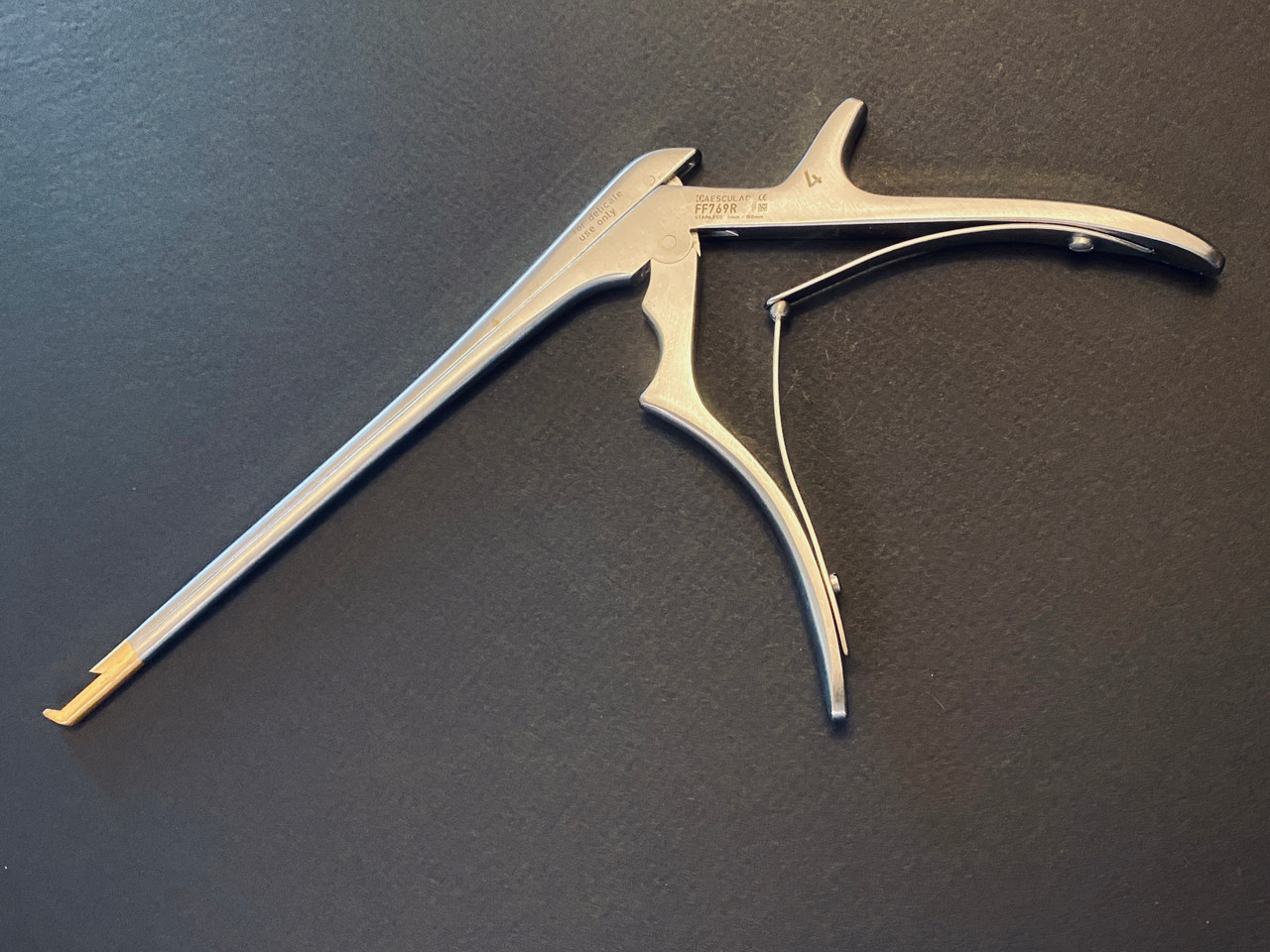 Aesculap FF769R Kerrison Bone Punch Rongeur, 4mm, 40dg, 7" For Sale