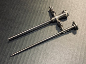 Dual photo of Stryker 747-031-550 Rotating Arthroscopic Cannula and Obturator, 5.8mm