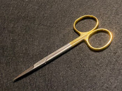 Photo of Jarit 101-300 Carb-Edge Iris Scissors, STR, 4.5"