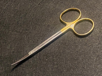 Photo of Jarit 101-301 Carb-Edge Iris Scissors, CVD, 4.5"
