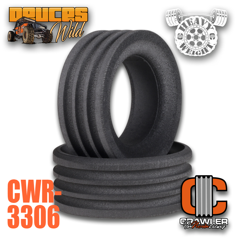 Deuce's Wild Single Stage for 1.9 Tires; 3.85”-3.45” Tall Foam Pair (2) -  Crawler Innovations