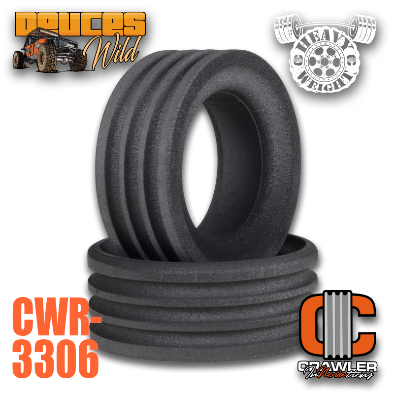 Deuce's Wild Single Stage for 1.9 Tires; 3.85”-3.45” Tall Foam Pair (2) -  Crawler Innovations