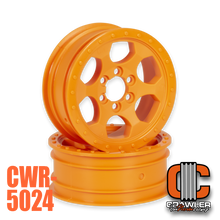 2.2”; 1” Width; Orange; 6 Bolt Wheel Pair