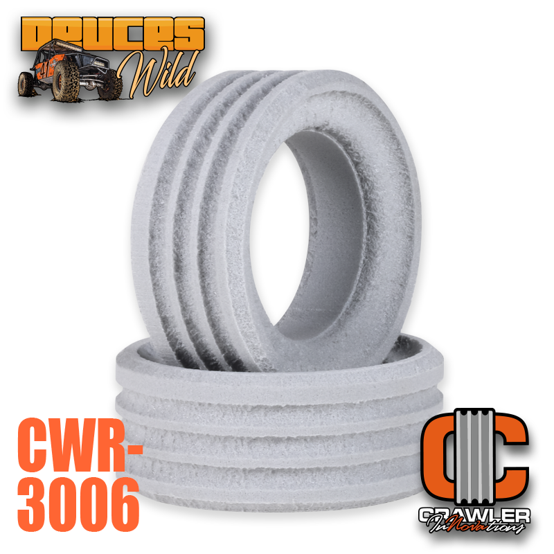 Deuce's Wild Single Stage for 1.9 Tires; 3.85”-3.45” Tall Foam Pair (2) -  Crawler Innovations