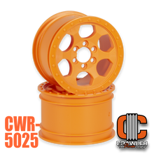 2.2”; 1.50” Width; Orange 6 Bolt Wheel Pair