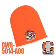Embroidered Activated Outlaw Comp Crawlers Logo on Orange Beanie