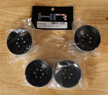 Hot Racing 1.9" Steel Beadlock 6-Lug Wagon Wheels (Black) (4) w/12mm Hex - New