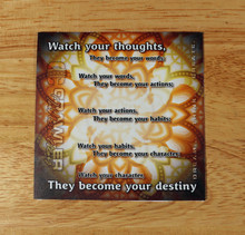 Watch your thoughts... 4x4" Sticker
