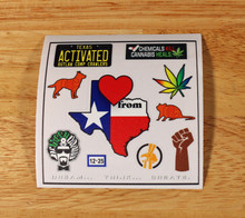 "Love from Texas" Pre-Cut 3.5x3.5" Sticker Sheet 