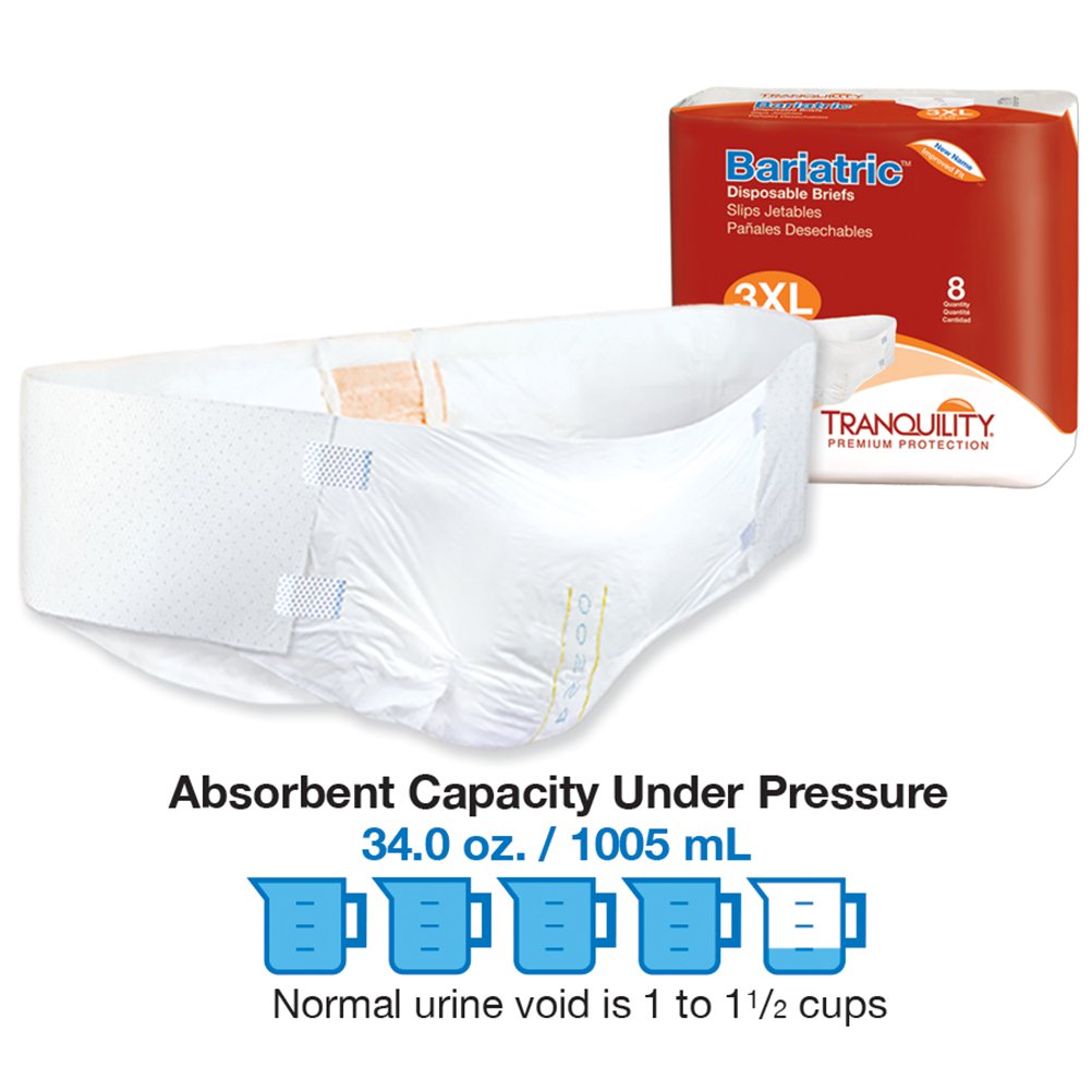 XL+ Bariatric Disposable Brief Product and Packaging photo